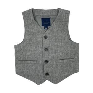 Janie and Jack Toddler Boys Gray Wool Blend Button Formal Vest Suit Separate